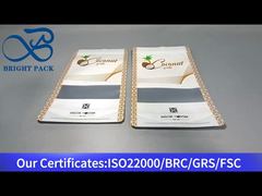 white aluminum foil composite stand up pouch with clear window