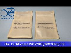 পরিষ্কার জানালা সহ ছোট ক্রাফ্ট পেপার জিপলক ব্যাগ