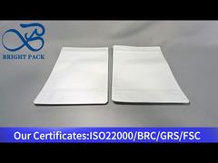 সাদা স্ট্যান্ড আপ জিপলক থলি