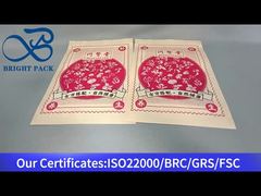 পরিষ্কার জানালা সহ হলুদ স্ট্যান্ড আপ জিপলক ব্যাগ