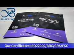 কালো অ্যালুমিনিয়াম ফয়েল যৌগিক স্ট্যান্ড আপ ব্যাগ