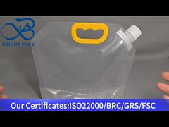 স্বচ্ছ বড়-ক্ষমতা পোর্টেবল স্পাউট থলি ব্যাগ