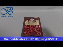 মশলাদার মিছরির জন্য ব্রাউন স্ট্যান্ড আপ জিপলক থলি