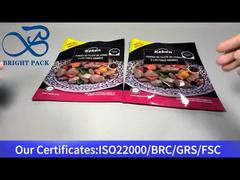 খাদ্য প্যাকেজিংয়ের জন্য স্বচ্ছ উইন্ডো সহ প্লাস্টিকের স্ট্যান্ড আপ ব্যাগ