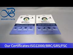 পোষা প্রাণীর স্ন্যাক্সের জন্য নীল স্ট্যান্ড আপ প্লাস্টিকের ব্যাগ 170g