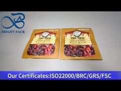 বাদামী ছোট স্ট্যান্ড আপ জিপলক প্যাকেজ মশলাদার মিষ্টি জন্য