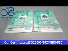 ফ্লস পিক-এর জন্য স্বচ্ছ জানালা সহ সবুজ প্লাস্টিকের জিপলক ব্যাগ