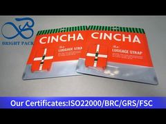 ব্যাগ স্ট্র্যাপের জন্য স্বচ্ছ উইন্ডো সহ কমলা প্লাস্টিকের স্ট্যান্ড আপ ব্যাগ