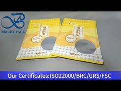 ওটমিল-এর জন্য হলুদ রঙের, খাড়া হয়ে থাকতে পারে এমন অ্যালুমিনিয়াম ফয়েল কম্পোজিট ব্যাগ, ওজন 450 গ্রাম