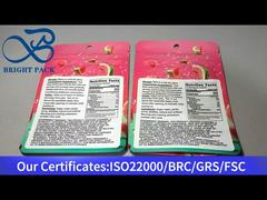 ক্যানাবিস ইনফিউজড হাইব্রিড গাম্মির জন্য গোলাপী স্ট্যান্ড আপ শিশু প্রতিরোধী প্যাকেজিং ব্যাগ