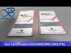 পরিষ্কার উইন্ডো সহ সাদা স্ট্যান্ড আপ জিপার ব্যাগ