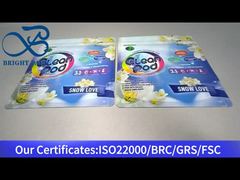 লন্ড্রি ডিটারজেন্ট পডের জন্য নীল স্ট্যান্ড আপ রিসেলযোগ্য প্লাস্টিকের ব্যাগ