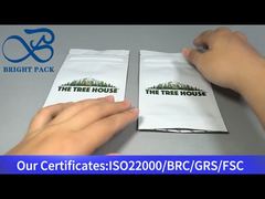 সাদা স্থায়ী শিশু প্রতিরোধী জিপলক থলি