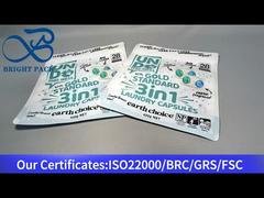 লন্ড্রি ক্যাপসুল 420g জন্য সাদা স্ট্যান্ড আপ থলি