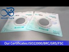 লন্ড্রি পডের জন্য পরিষ্কার উইন্ডো সহ সাদা শিশু প্রতিরোধী প্যাকেজিং ব্যাগ