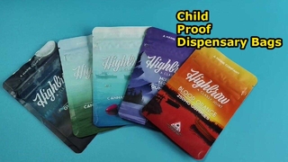 ক্যানাবিস ডিসপেনসারি কমপ্লায়েন্স স্ট্যান্ডার্ডের জন্য ইউএস-পেটেন্ট করা চাইল্ড প্রুফ প্লাস্টিক ব্যাগ