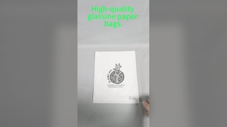 FSC সার্টিফাইড রিসাইকেলড গ্লাসিন পেপার ব্যাগ উচ্চ স্বচ্ছতা এবং গার্মেন্টের জন্য 100% বায়োডিগ্রেডেবল