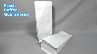 ভালভ সহ রিসিলেবল ফ্ল্যাট বটম কফি ব্যাগ