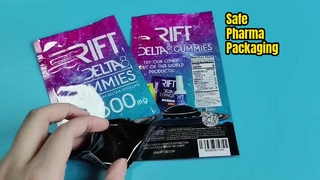 গাঁজা এবং ফার্মা কমপ্লায়েন্স প্রয়োজনের জন্য ইউএস-পেটেন্ট করা চাইল্ড প্রুফ জিপলক ব্যাগ