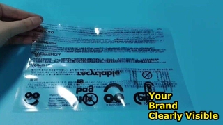খুচরা পাইকারি সরবরাহের জন্য কাস্টম মুদ্রিত স্বচ্ছ প্লাস্টিকের ব্যাগ