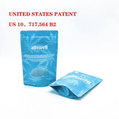 স্ব-সমর্থিত প্লাস্টিকের জিপার লক সহ উন্নত গন্ধ-ব্লকিং সুরক্ষিত শিশু প্রতিরোধী ব্যাগ