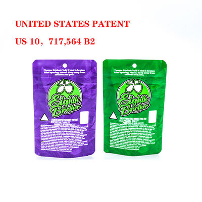 গন্ধ প্রতিরোধী প্লাস্টিকের জিপার লক শিশু প্রতিরক্ষামূলক ব্যাগ স্ব-স্থায়ী খাদ্য ব্যাগ কাস্টম তৈরি