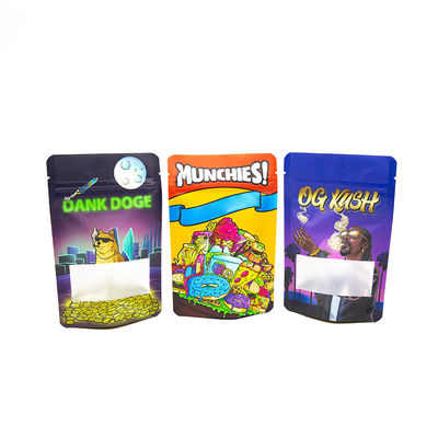 শিশুর প্রতিরোধী ব্যাগ খাবারের জন্য ধূমপান প্যাকেজিং ব্যাগ শিশু সুরক্ষা জিপার প্যাকেজিং ব্যাগ