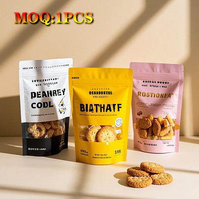 খাদ্য প্যাকেজিংয়ের জন্য লেমিনেটেড উপাদান গন্ধ-প্রমাণ স্ট্যান্ড-আপ পকেট