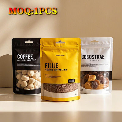 কাস্টমাইজড মুদ্রিত প্লাস্টিক অ্যালুমিনিয়াম ফয়েল মাইলার জিপার ফুড বাদাম স্ন্যাক প্যাকেজিং স্ট্যান্ড আপ পকেট