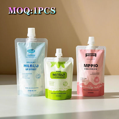 স্ট্যান্ড আপ প্লাস্টিক কাস্টম তরল রস ব্যাগ পানীয় প্যাকেজিং ব্যাগ স্পাউট ব্যাগ রস Doypack স্পাউট ব্যাগ