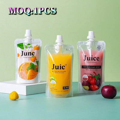 উচ্চ বাধা কাস্টম মুদ্রিত স্ট্যান্ডিং স্পাউট পকেট দুধ রস তরল প্যাকেজিং স্পাউট পকেট ব্যাগ