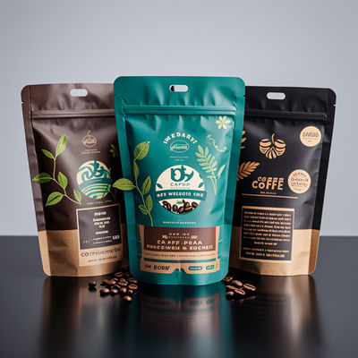 জিপ লক এবং লোগো প্রিন্টিং সহ খাদ্য প্যাকেজিংয়ের জন্য কাস্টমাইজযোগ্য স্ট্যান্ড-আপ পুনরায় বন্ধযোগ্য প্লাস্টিকের ব্যাগ