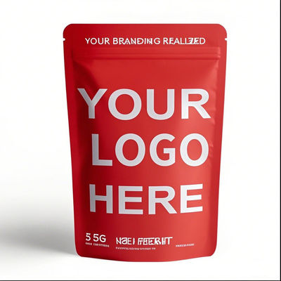 কাস্টম মুদ্রিত গন্ধ প্রতিরোধী স্ট্যান্ড আপ জিপলক মাইলার ব্যাগ 3.5 গ্রাম পুনরায় বন্ধযোগ্য অ্যালুমিনিয়াম প্লাস্টিকের খাদ্য প্যাকেজিং ব্যাগ