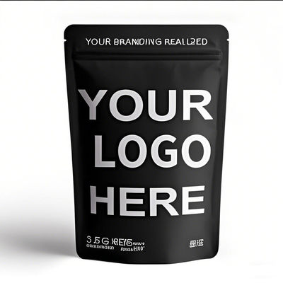 কাস্টম প্রিন্টিং ম্যাট স্ট্যান্ড আপ জিপলক মাইলার ব্যাগগুলি পুনরায় বন্ধযোগ্য গন্ধ প্রতিরোধী খাদ্য প্যাকেজিং ব্যাগগুলি