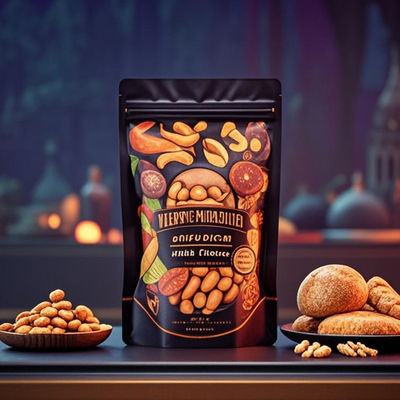 আর্দ্রতা-প্রমাণ কম্পোজিট ব্যাগ স্ট্যান্ড আপ ফুড প্যাকেজিং ব্যাগ স্ন্যাকস এবং কুকিজ জন্য পাইকারি