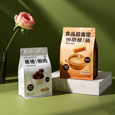 Custom Printed Plastic Composite Zipper Bag For Food Packaging, Durable & Waterproof, 10 Sizes Available With Logo Design