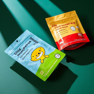 শিশু প্রতিরোধী জিপার ব্যাগ ভারী দায়িত্ব প্লাস্টিকের কম্পোজিট প্যাকেজিং কাস্টম আকার & টেম্পলার-প্রমাণ নকশা