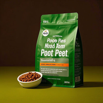 এএসটিএম সার্টিফাইড শিশু প্রতিরোধী জিপলক ব্যাগগুলি পোষা প্রাণীর খাবারের জন্য কাস্টম মুদ্রিত