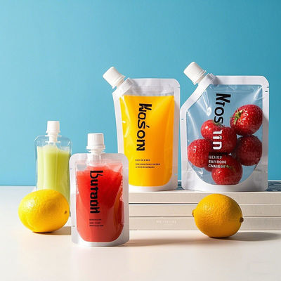 পানীয়, সস, কসমেটিক্সের জন্য সহজ-ভাঁজ স্পাউট সহ বায়ুরোধী এবং ফুটো-প্রমাণ স্ট্যান্ড-আপ তরল ব্যাগ