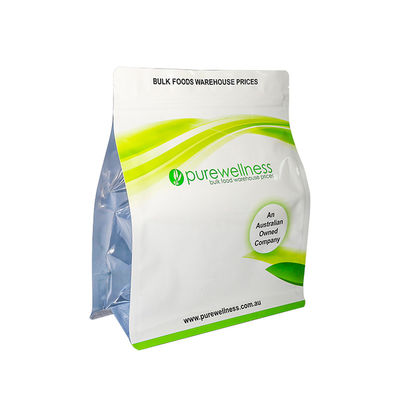 কাস্টম প্রিন্টেড ৮-পার্শ্বযুক্ত স্ট্যান্ড আপ প্যাকেজ খাদ্য ও শিল্প ব্যবহারের জন্য পরিবেশ বান্ধব ফুটোপ্রুফ প্যাকেজিং