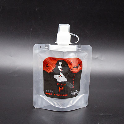 শিশুর খাদ্য প্যাকেজিং জন্য সম্পূর্ণ স্বচ্ছ স্পাউট পকেট ক্রিস্টাল ক্লিয়ার উইন্ডো