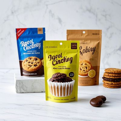 কাস্টম মুদ্রিত অ্যালুমিনিয়াম ফয়েল ব্যাগ ডয়প্যাক গন্ধ প্রতিরোধী খাদ্য গ্রেড প্লাস্টিক কুকি স্ট্যান্ড আপ জিপার মাইলার ব্যাগ