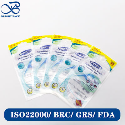 লেমিনেটেড উপাদান কাস্টম সাইজ ডিজাইন প্লাস্টিকের প্যাকেজিং ব্যাগ লোগো প্রিন্টিং সহ ডেন্টাল ফ্লো প্যাকেজিং পাইকারি জন্য।