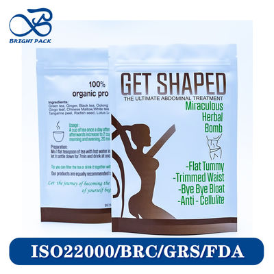 পুষ্টিখাদ্য প্যাকেজিংয়ের জন্য বায়োডিগ্রেডেবল এবং পরিবেশ-বান্ধব স্ট্যান্ড আপ পাউচ, পুনরায় ব্যবহারযোগ্য জিপার এবং টিয়ার নচ সহ।