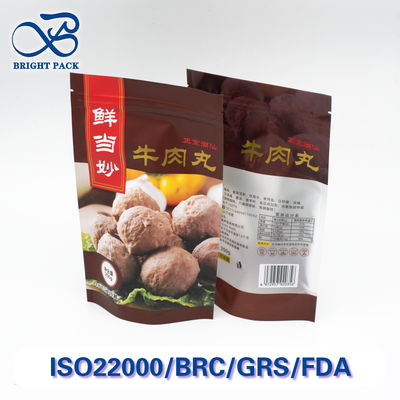 ঠান্ডা-প্রতিরোধী ফিল্ম এবং পুনর্ব্যবহারযোগ্য উপকরণ সমন্বিত ডেলি মাংস প্যাকেজিংয়ের জন্য রেফ্রিজারেশন-প্রতিরোধী স্ট্যান্ড আপ ব্যাগ।
