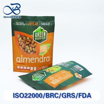 কারখানার সরবরাহ স্ট্যান্ড আপ জিপলক পকেট মাইলার ব্যাগ বাদামের প্যাকেজিং কাস্টম মুদ্রণ এবং উইন্ডোজ সঙ্গে।