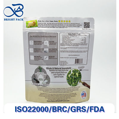 পোষা প্রাণীর খাদ্য প্যাকেজিংয়ের জন্য ব্যয়-কার্যকর স্ট্যান্ড আপ পকেটগুলি পোষা প্রাণীর জন্য নিরাপদ উপকরণ এবং কাস্টম মুদ্রিত।