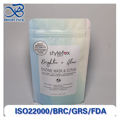 ত্বকের যত্নের পণ্যের প্যাকেজিংয়ের জন্য পরিবেশ-বান্ধব স্ট্যান্ড আপ পাউচ, পুনর্ব্যবহারযোগ্য উপকরণ এবং কাস্টমাইজযোগ্য ব্র্যান্ডিং লোগো সহ।