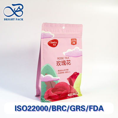 চা প্যাকেজিংয়ের জন্য ব্যয়-সাশ্রয়ী আট-পার্শ্বযুক্ত সিলিং ব্যাগ, টিয়ার-প্রতিরোধী এবং কাস্টম প্রিন্টিং সহ বাল্ক অর্ডারে ছাড়।