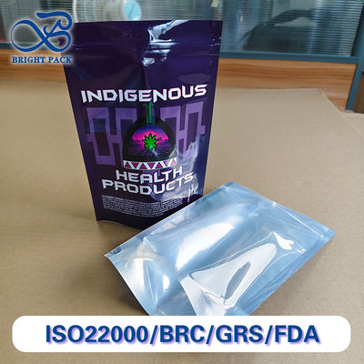 ফার্মা-গ্রেড কাস্টমাইজযোগ্য প্রিন্টিং স্ট্যান্ড আপ ব্যাগ ফার্মাসিউটিক্যালস প্যাকেজিং জন্য স্বচ্ছ পিছন সঙ্গে ডিজাইন।